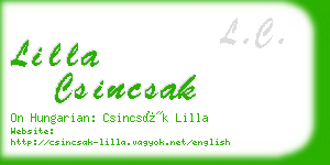 lilla csincsak business card